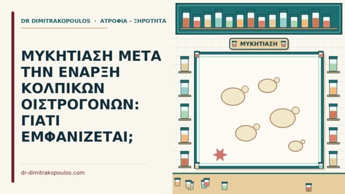 ΜΥΚΗΤΙΑΣΗ ΜΕΤΑ ΤΗΝ ΕΝΑΡΞΗ ΚΟΛΠΙΚΩΝ ΟΙΣΤΡΟΓΟΝΩΝ: ΓΙΑΤΙ ΕΜΦΑΝΙΖΕΤΑΙ; μυκητίαση μετά την έναρξη κολπικών οιστρογόνων