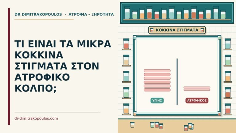 μικρά κόκκινα στίγματα στον ατροφικό κόλπο