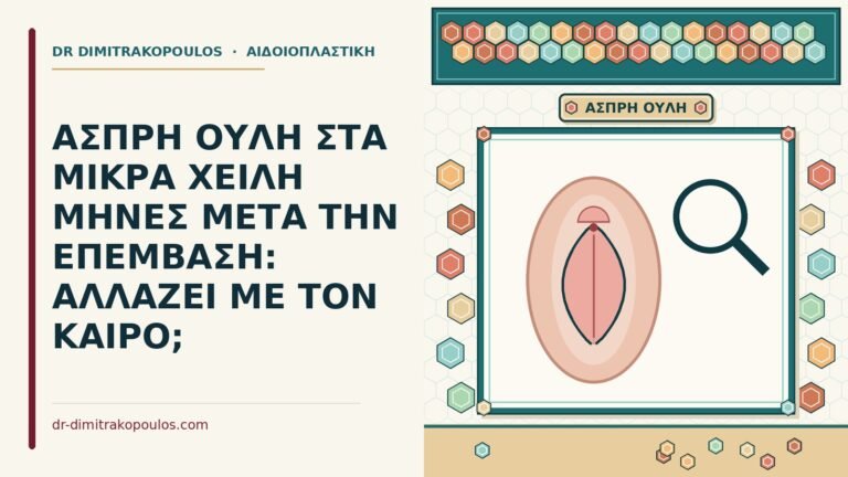 άσπρη ουλή στα μικρά χείλη