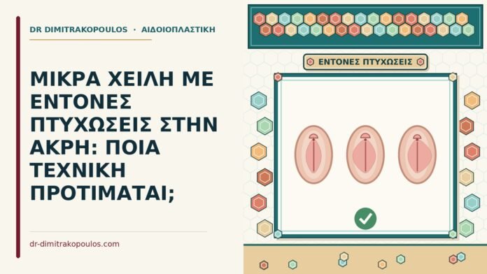 έντονες πτυχώσεις στην άκρη
