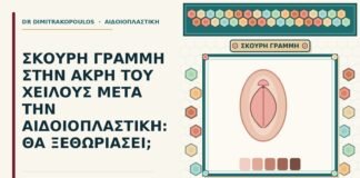 σκούρη γραμμή στην άκρη του χείλους