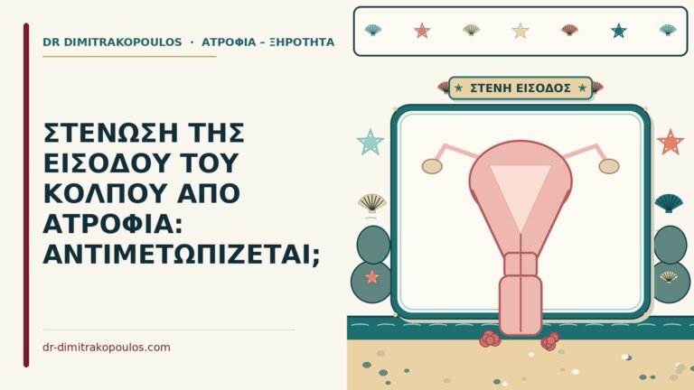 στένωση της εισόδου του κόλπου από ατροφία