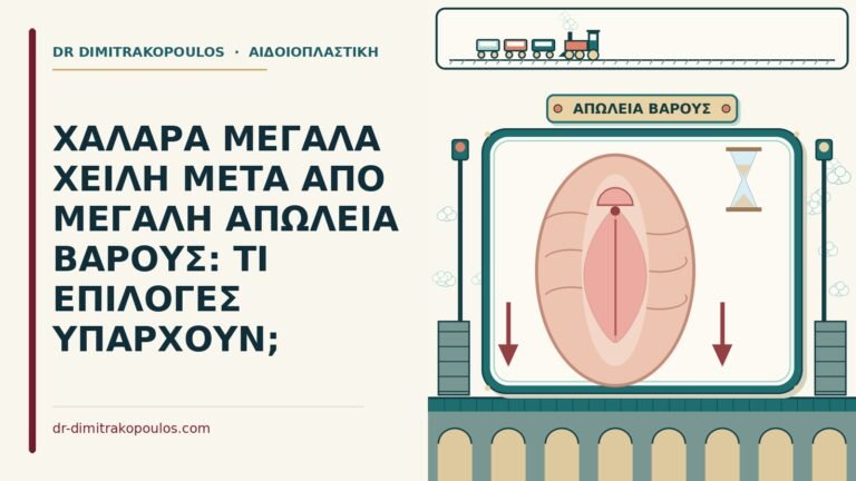 χαλαρά μεγάλα χείλη μετά από απώλεια βάρους