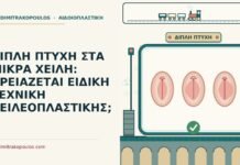 διπλή πτυχή στα μικρά χείλη