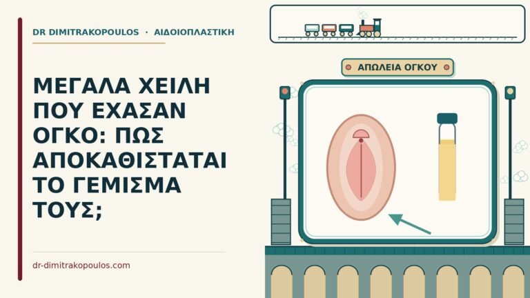 μεγάλα χείλη που έχασαν όγκο