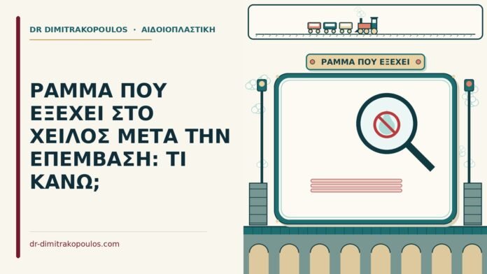 ΡΑΜΜΑ ΠΟΥ ΕΞΕΧΕΙ ΣΤΟ ΧΕΙΛΟΣ ΜΕΤΑ ΤΗΝ ΕΠΕΜΒΑΣΗ: ΤΙ ΚΑΝΩ; ράμμα που εξέχει