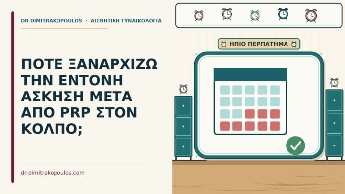 άσκηση μετά από PRP