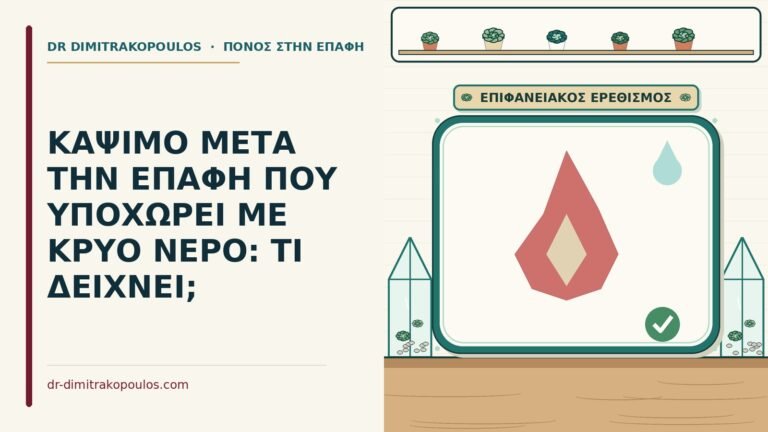 κάψιμο μετά την επαφή