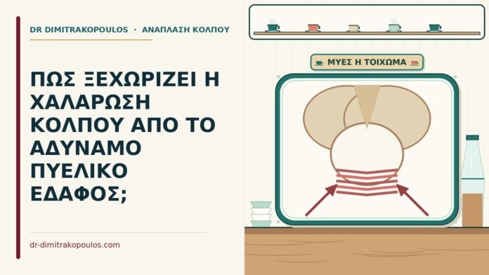 ΠΩΣ ΞΕΧΩΡΙΖΕΙ Η ΧΑΛΑΡΩΣΗ ΚΟΛΠΟΥ ΑΠΟ ΤΟ ΑΔΥΝΑΜΟ ΠΥΕΛΙΚΟ ΕΔΑΦΟΣ; χαλάρωση κόλπου ή το αδύναμο πυελικό έδαφος
