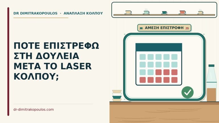 επιστροφή στη δουλειά μετά το laser κόλπου