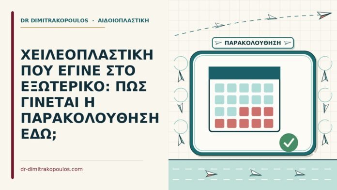 ΧΕΙΛΕΟΠΛΑΣΤΙΚΗ ΠΟΥ ΕΓΙΝΕ ΣΤΟ ΕΞΩΤΕΡΙΚΟ: ΠΩΣ ΓΙΝΕΤΑΙ Η ΠΑΡΑΚΟΛΟΥΘΗΣΗ ΕΔΩ; χειλεοπλαστική που έγινε στο εξωτερικό