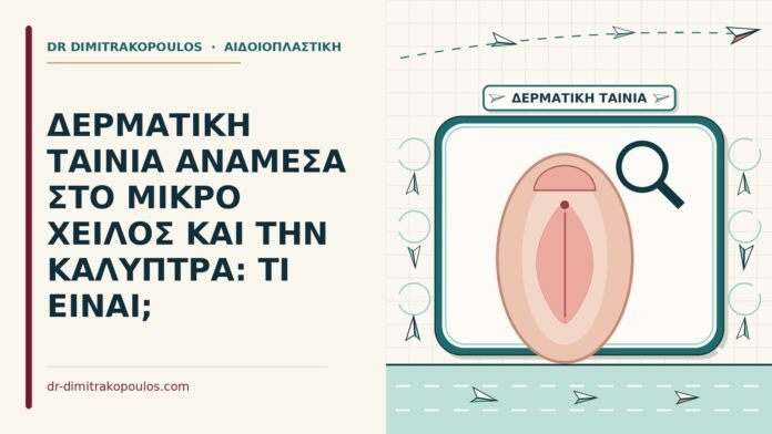 δερματική ταινία ανάμεσα στο μικρό χείλος και την καλύπτρα
