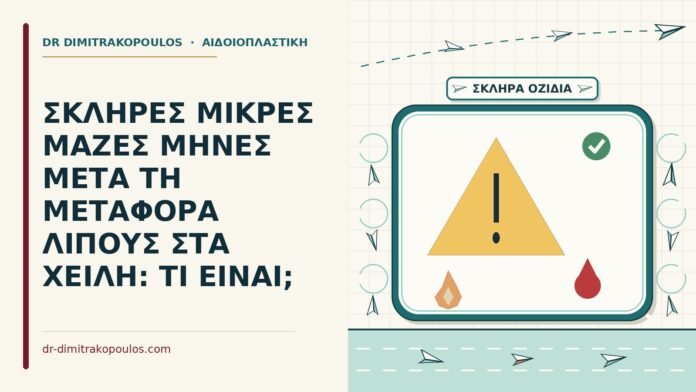 ΣΚΛΗΡΕΣ ΜΙΚΡΕΣ ΜΑΖΕΣ ΜΗΝΕΣ ΜΕΤΑ ΤΗ ΜΕΤΑΦΟΡΑ ΛΙΠΟΥΣ ΣΤΑ ΧΕΙΛΗ: ΤΙ ΕΙΝΑΙ; σκληρές μάζες μετά τη μεταφορά λίπους