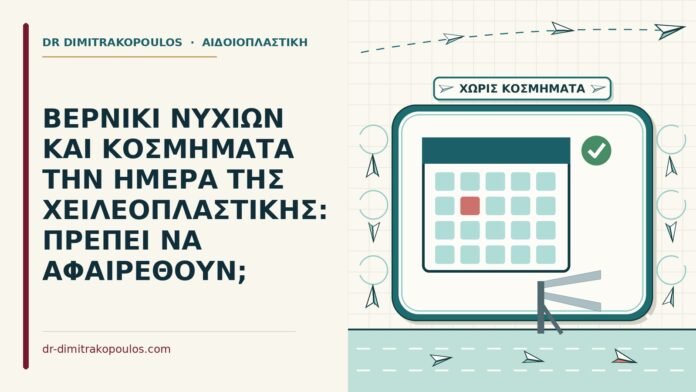 ΒΕΡΝΙΚΙ ΝΥΧΙΩΝ ΚΑΙ ΚΟΣΜΗΜΑΤΑ ΤΗΝ ΗΜΕΡΑ ΤΗΣ ΧΕΙΛΕΟΠΛΑΣΤΙΚΗΣ: ΠΡΕΠΕΙ ΝΑ ΑΦΑΙΡΕΘΟΥΝ; βερνίκι νυχιών την ημέρα της χειλεοπλαστικής