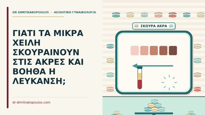 ΓΙΑΤΙ ΤΑ ΜΙΚΡΑ ΧΕΙΛΗ ΣΚΟΥΡΑΙΝΟΥΝ ΣΤΙΣ ΑΚΡΕΣ ΚΑΙ ΒΟΗΘΑ Η ΛΕΥΚΑΝΣΗ; σκουραίνουν στις άκρες