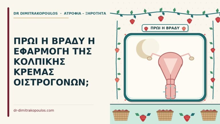 εφαρμογή της κολπικής κρέμας οιστρογόνων
