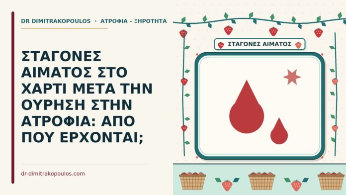 ΣΤΑΓΟΝΕΣ ΑΙΜΑΤΟΣ ΣΤΟ ΧΑΡΤΙ ΜΕΤΑ ΤΗΝ ΟΥΡΗΣΗ ΣΤΗΝ ΑΤΡΟΦΙΑ: ΑΠΟ ΠΟΥ ΕΡΧΟΝΤΑΙ; σταγόνες αίματος στο χαρτί μετά την ούρηση