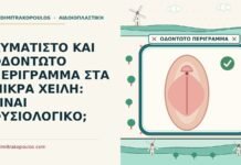 οδοντωτό περίγραμμα στα μικρά χείλη