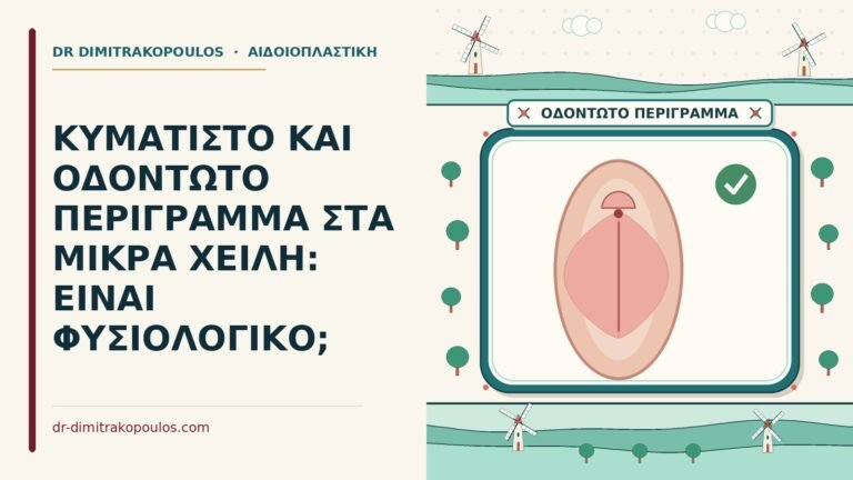 οδοντωτό περίγραμμα στα μικρά χείλη
