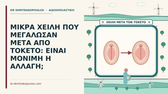 μικρά χείλη μετά από τοκετό