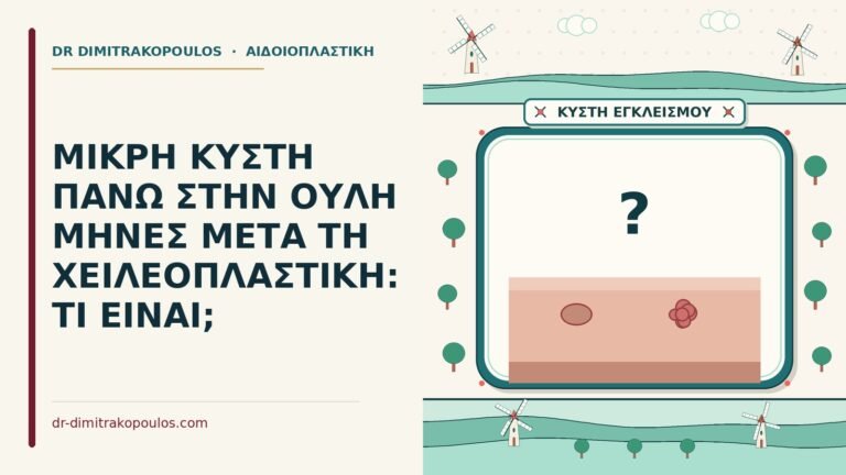 κύστη στην ουλή της χειλεοπλαστικής