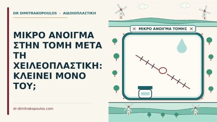 μικρό άνοιγμα στην τομή