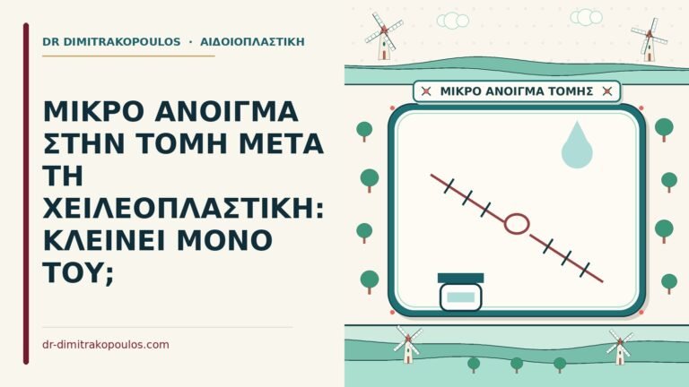 μικρό άνοιγμα στην τομή