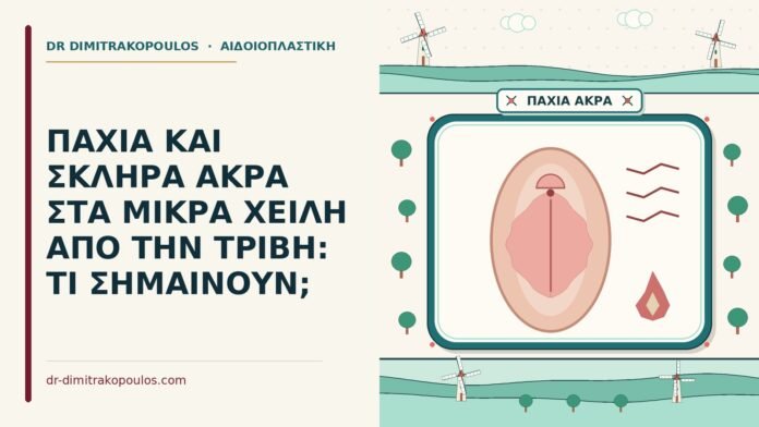 σκληρά άκρα στα μικρά χείλη