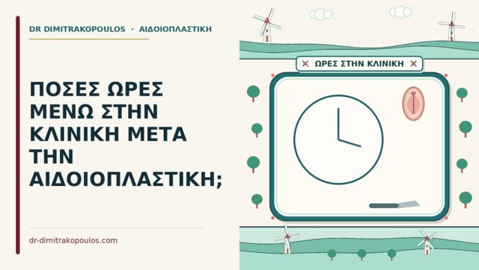 ΠΟΣΕΣ ΩΡΕΣ ΜΕΝΩ ΣΤΗΝ ΚΛΙΝΙΚΗ ΜΕΤΑ ΤΗΝ ΑΙΔΟΙΟΠΛΑΣΤΙΚΗ; πόσες ώρες μένω στην κλινική μετά την αιδοιοπλαστική