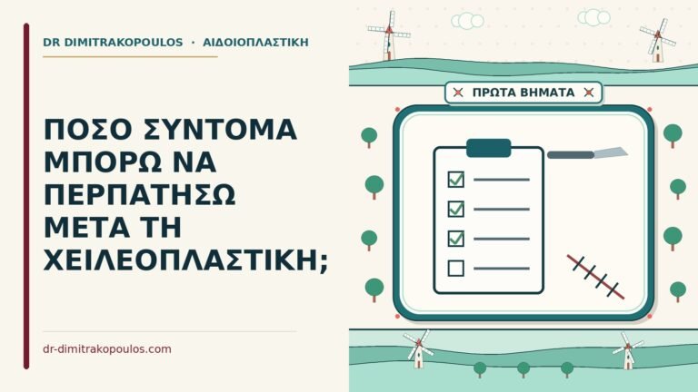 περπάτημα μετά τη χειλεοπλαστική