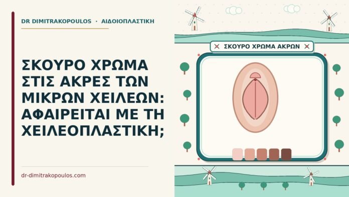 σκούρο χρώμα στα μικρά χείλη