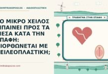 μικρό χείλος που μπαίνει προς τα μέσα