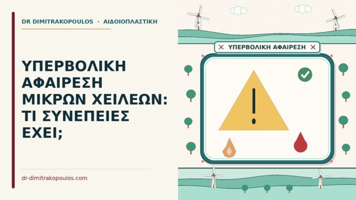 υπερβολική αφαίρεση μικρών χειλέων