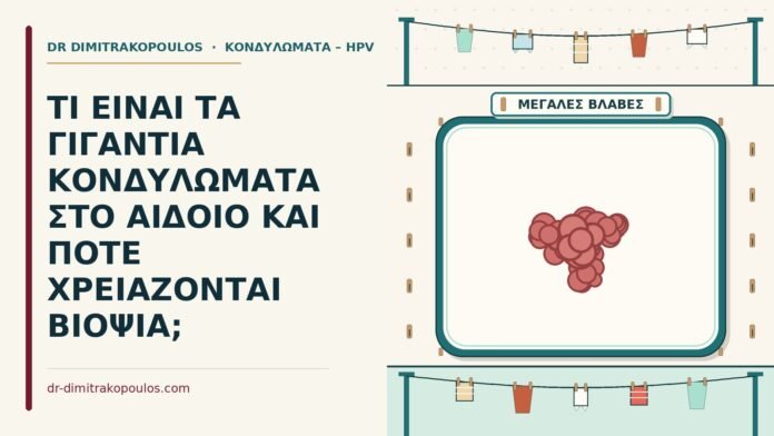 ΤΙ ΕΙΝΑΙ ΤΑ ΓΙΓΑΝΤΙΑ ΚΟΝΔΥΛΩΜΑΤΑ ΣΤΟ ΑΙΔΟΙΟ ΚΑΙ ΠΟΤΕ ΧΡΕΙΑΖΟΝΤΑΙ ΒΙΟΨΙΑ; γιγάντια κονδυλώματα