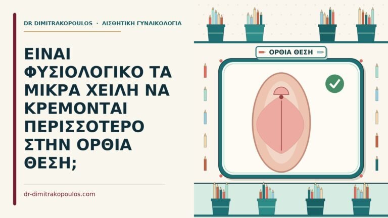 μικρά χείλη να κρέμονται