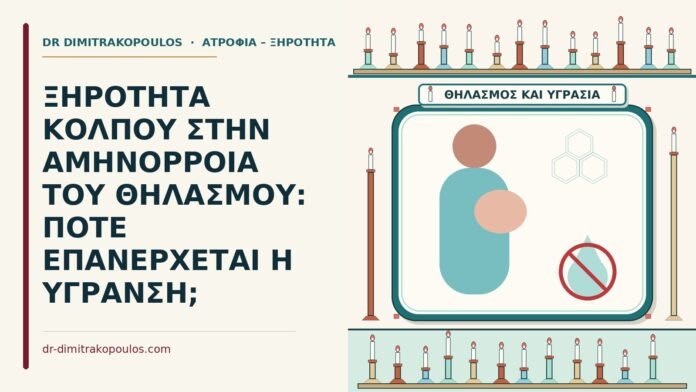 ΞΗΡΟΤΗΤΑ ΚΟΛΠΟΥ ΣΤΗΝ ΑΜΗΝΟΡΡΟΙΑ ΤΟΥ ΘΗΛΑΣΜΟΥ: ΠΟΤΕ ΕΠΑΝΕΡΧΕΤΑΙ Η ΥΓΡΑΝΣΗ; ξηρότητα κόλπου στον θηλασμό