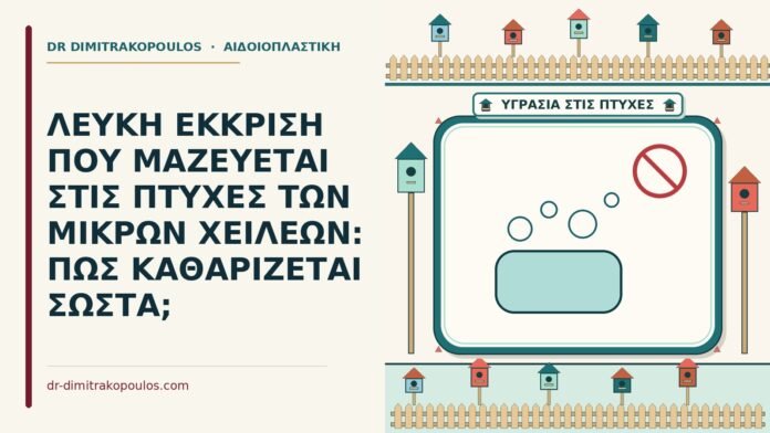 ΛΕΥΚΗ ΕΚΚΡΙΣΗ ΠΟΥ ΜΑΖΕΥΕΤΑΙ ΣΤΙΣ ΠΤΥΧΕΣ ΤΩΝ ΜΙΚΡΩΝ ΧΕΙΛΕΩΝ: ΠΩΣ ΚΑΘΑΡΙΖΕΤΑΙ ΣΩΣΤΑ; λευκή έκκριση στις πτυχές των μικρών χειλέων