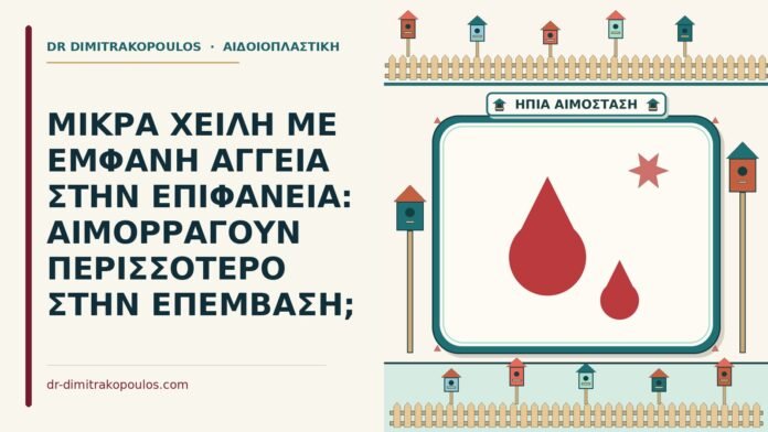 ΜΙΚΡΑ ΧΕΙΛΗ ΜΕ ΕΜΦΑΝΗ ΑΓΓΕΙΑ ΣΤΗΝ ΕΠΙΦΑΝΕΙΑ: ΑΙΜΟΡΡΑΓΟΥΝ ΠΕΡΙΣΣΟΤΕΡΟ ΣΤΗΝ ΕΠΕΜΒΑΣΗ; εμφανή αγγεία