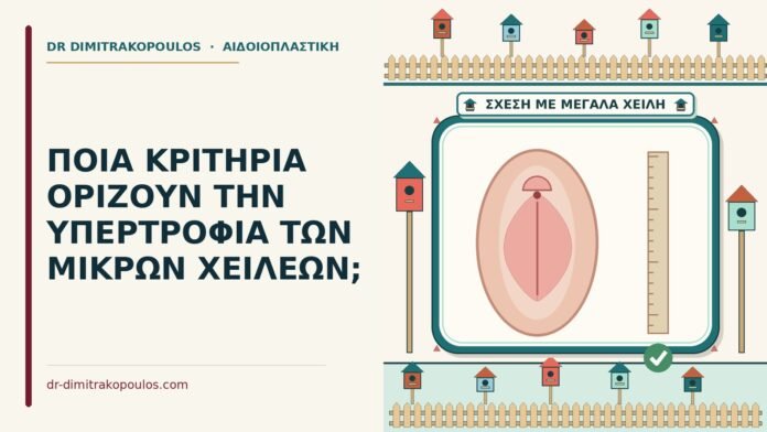 ΠΟΙΑ ΚΡΙΤΗΡΙΑ ΟΡΙΖΟΥΝ ΤΗΝ ΥΠΕΡΤΡΟΦΙΑ ΤΩΝ ΜΙΚΡΩΝ ΧΕΙΛΕΩΝ; υπερτροφία των μικρών χειλέων