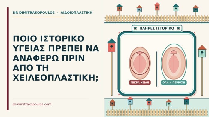 ΠΟΙΟ ΙΣΤΟΡΙΚΟ ΥΓΕΙΑΣ ΠΡΕΠΕΙ ΝΑ ΑΝΑΦΕΡΩ ΠΡΙΝ ΑΠΟ ΤΗ ΧΕΙΛΕΟΠΛΑΣΤΙΚΗ; ιστορικό υγείας