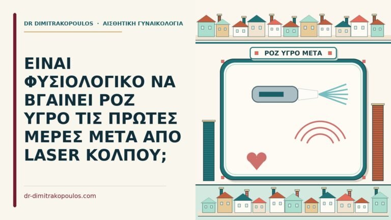 ροζ υγρό μετά από laser κόλπου