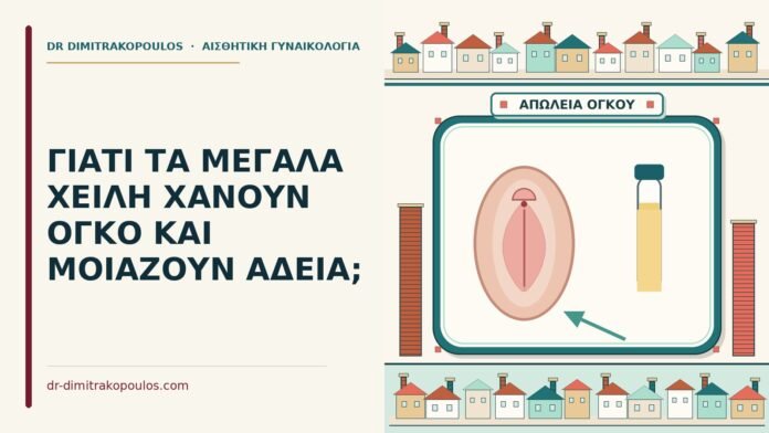 μεγάλα χείλη χάνουν όγκο