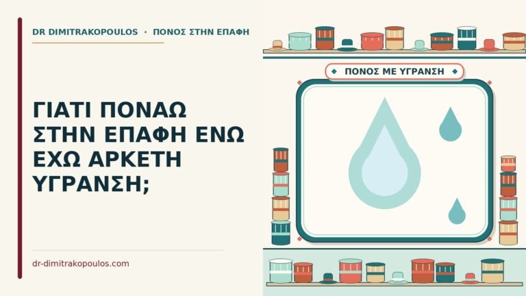 πόνος στην επαφή με ύγρανση