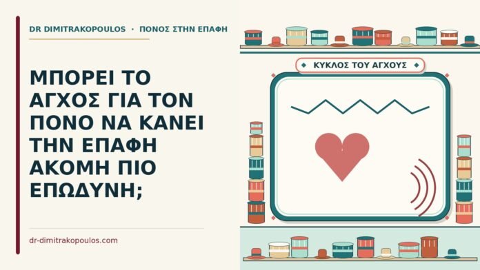ΜΠΟΡΕΙ ΤΟ ΑΓΧΟΣ ΓΙΑ ΤΟΝ ΠΟΝΟ ΝΑ ΚΑΝΕΙ ΤΗΝ ΕΠΑΦΗ ΑΚΟΜΗ ΠΙΟ ΕΠΩΔΥΝΗ; άγχος για τον πόνο