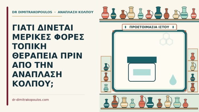 ΓΙΑΤΙ ΔΙΝΕΤΑΙ ΜΕΡΙΚΕΣ ΦΟΡΕΣ ΤΟΠΙΚΗ ΘΕΡΑΠΕΙΑ ΠΡΙΝ ΑΠΟ ΤΗΝ ΑΝΑΠΛΑΣΗ ΚΟΛΠΟΥ; τοπική θεραπεία