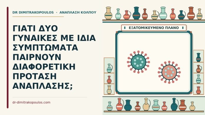 ΓΙΑΤΙ ΔΥΟ ΓΥΝΑΙΚΕΣ ΜΕ ΙΔΙΑ ΣΥΜΠΤΩΜΑΤΑ ΠΑΙΡΝΟΥΝ ΔΙΑΦΟΡΕΤΙΚΗ ΠΡΟΤΑΣΗ ΑΝΑΠΛΑΣΗΣ; διαφορετική πρόταση ανάπλασης