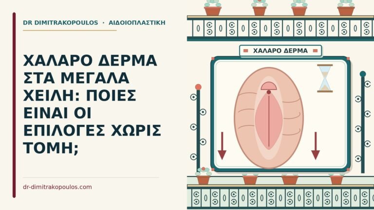 χαλαρό δέρμα στα μεγάλα χείλη