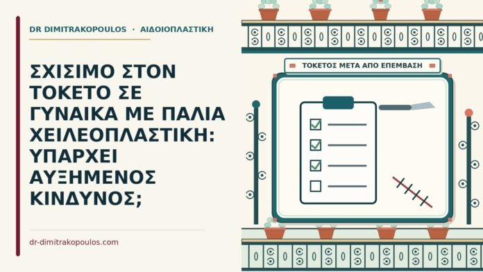 ΣΧΙΣΙΜΟ ΣΤΟΝ ΤΟΚΕΤΟ ΣΕ ΓΥΝΑΙΚΑ ΜΕ ΠΑΛΙΑ ΧΕΙΛΕΟΠΛΑΣΤΙΚΗ: ΥΠΑΡΧΕΙ ΑΥΞΗΜΕΝΟΣ ΚΙΝΔΥΝΟΣ; παλιά χειλεοπλαστική