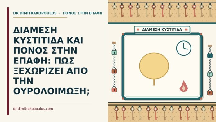 ΔΙΑΜΕΣΗ ΚΥΣΤΙΤΙΔΑ ΚΑΙ ΠΟΝΟΣ ΣΤΗΝ ΕΠΑΦΗ: ΠΩΣ ΞΕΧΩΡΙΖΕΙ ΑΠΟ ΤΗΝ ΟΥΡΟΛΟΙΜΩΞΗ; διάμεση κυστίτιδα