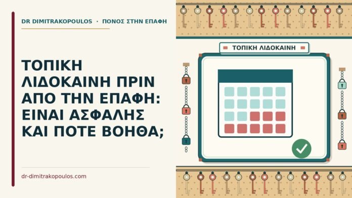 ΤΟΠΙΚΗ ΛΙΔΟΚΑΙΝΗ ΠΡΙΝ ΑΠΟ ΤΗΝ ΕΠΑΦΗ: ΕΙΝΑΙ ΑΣΦΑΛΗΣ ΚΑΙ ΠΟΤΕ ΒΟΗΘΑ; τοπική λιδοκαΐνη